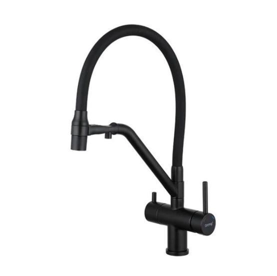 Смеситель Gappo G4398-86 для кухни с краном для фильтра черный