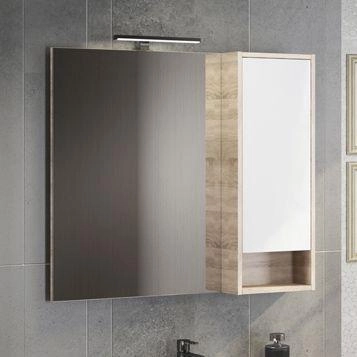 Зеркало шкаф Comforty Гамбург-90 дуб сонома