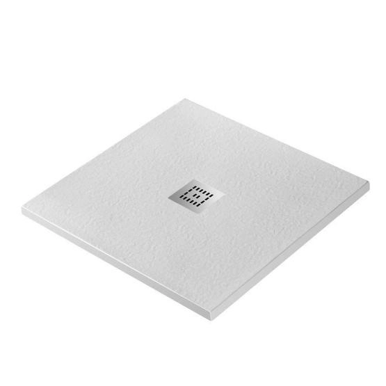 Душевой поддон BelBagno 80x80 искусственный камень белый квадратный TRAY-MR-UNO-A-80-35-W-CR