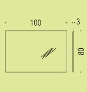 Зеркало Colombo Fashion Mirrors B2064 100х80см