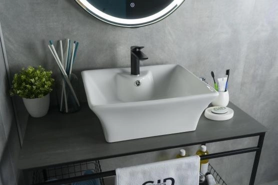 Раковина Gid N9108 49x41 на столешницу белая