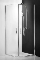 Душевой уголок Roltechnik TR1/1000 Радиусный распашной 100x100 стекло прозразчное 6 мм. Профиль матовый хром