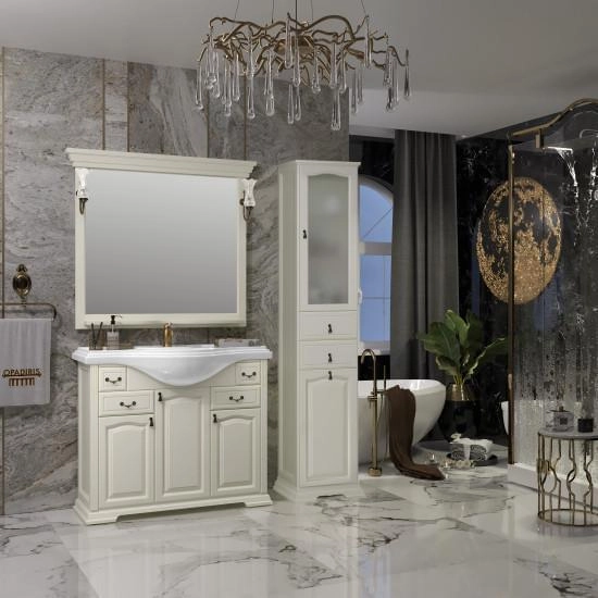 Тумба под раковину Opadiris РИСПЕКТО 100 Слоновая кость фурнитура бронза