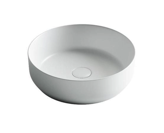 Умывальник чаша накладная круглая (цвет Белый Матовый) Element 390x390x120мм