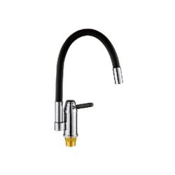 Смеситель Potato P58233-6 для кухни с гибким изливом, черный