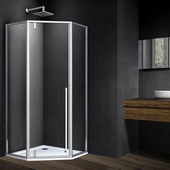 Душевой уголок Vincea Penta VSP-3P900CL, 900*900, хром, стекло прозрачное