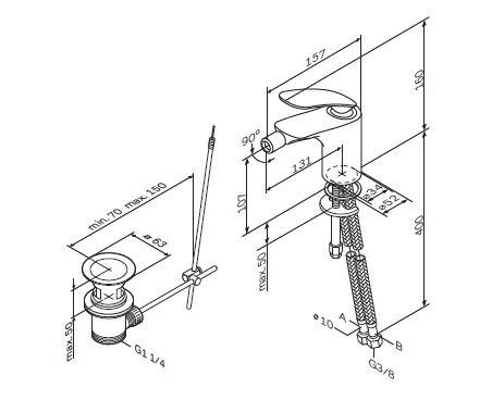 Смеситель для биде Am.Pm Sensation F3083164 хром
