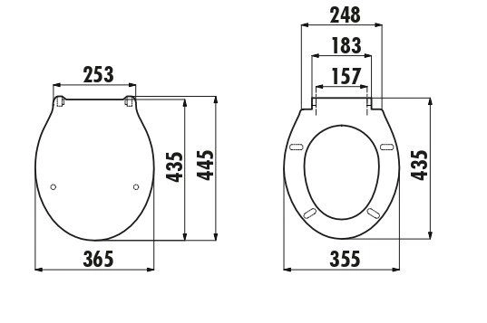 Крышка-сидение пластиковое KC0001.01.0000E