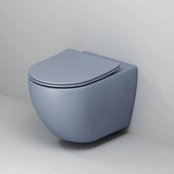 Унитаз Grossman GR-4411BSMS-21 Color (550*365*395) ГОЛУБОЙ МАТОВЫЙ подвесной Безободковый