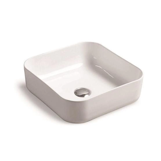 Раковина SantiLine SL-1052 38,5x38,5 на столешницу керамическая Белый