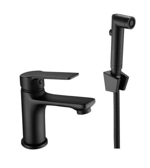 Смеситель с гигиеническим душем ESKO SINGAPORE black SB 27H черный