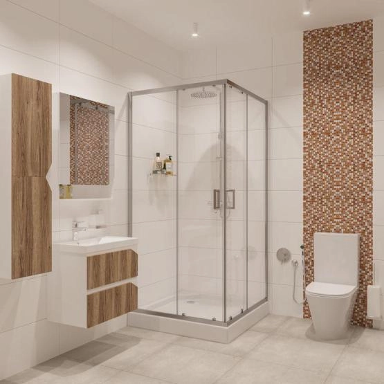 Душевой уголок Niagara Nova NG-6609-08 (100*100*190) квадрат, двери раздвижные