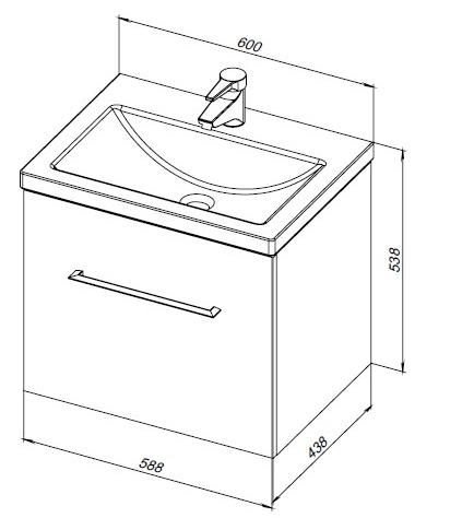 Тумба под раковину Aquanet Порто 60 белый