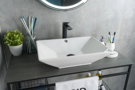 Раковина Gid N9212 56x38 на столешницу белая