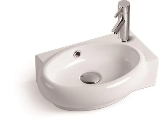 Раковина SantiLine SL-2022L 42x29 подвесная керамическая Белый