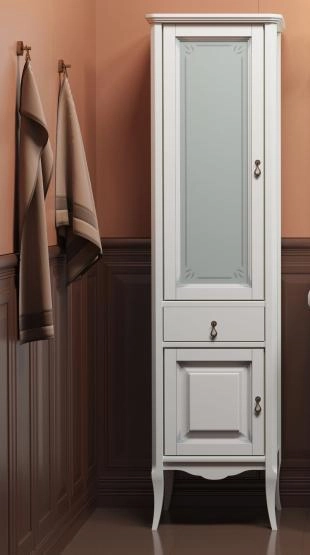 Пенал Opadiris Лоренцо 40L-W 452х1755х360 мм цвет белый без патины напольный левый