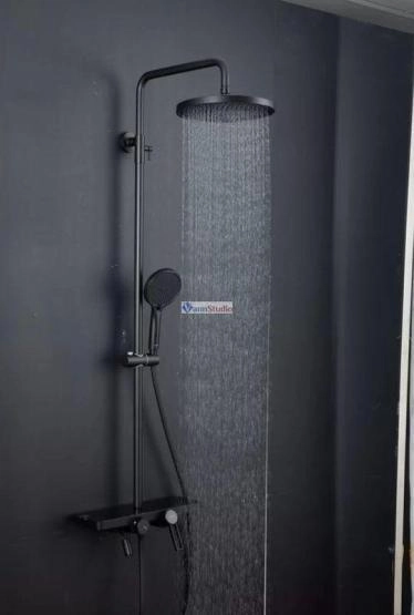 Душевая система Gappo G2496-26 черный матовый с изливом