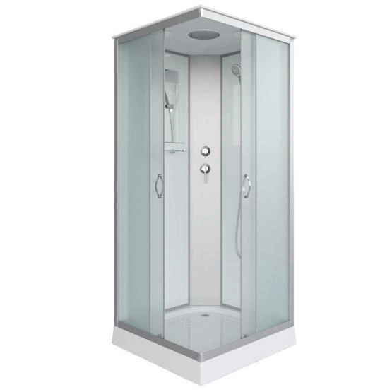 Душевая кабина Niagara NG-1101-14 900х900х2150 низкий поддон 13см стекло матовое с полкой