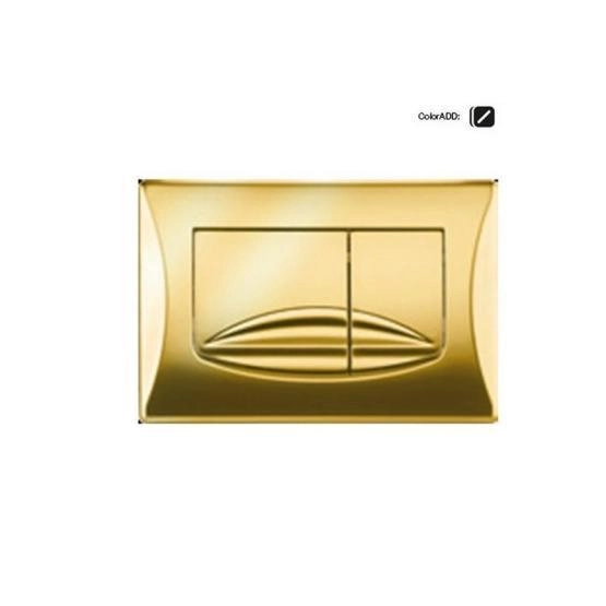 Панель OLI механическая двойная RIVER, пластик, золотой, 638508