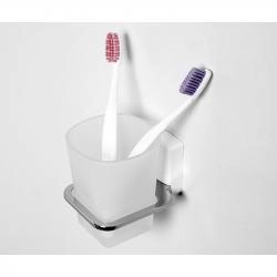 Стакан для зубных щеток Wasserkraft Leine K-5028WHITE стеклянный