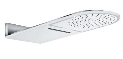Верхний душ Kludi A-Qa 6488091-00 25 см, плоский 2.5 мм, 2 струи, цвет белый