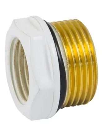 Schlosser переходник 3/4 нр на 1/2 вр, с уплотнителем, 1 шт, цвет белый