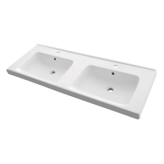 Dreja ГАРМОНИЯ, 125 см, мебельный умывальник, керамический, две чаши