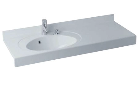 Акватон раковина Отель 120 см левая белая с навесами