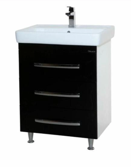 Тумба под раковину Bellezza Рокко 50 напольная с 3 ящ. (Мини) черная