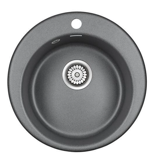 Мойка для кухни Paulmark GELEGEN, PM404800-DG, графит, D475 мм