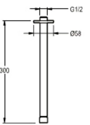 Потолочный кронштейн для верхнего душа Jacob Delafon EO E10043-CP
