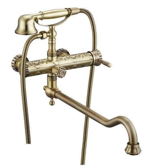 Смеситель для ванны ZORG Antic (A 101WDN-BR) с душем бронза