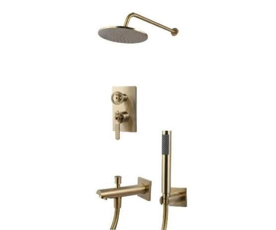 Душевая система Bronze de Luxe 1760'S LOFT матовое золото (6630CG) встраиваемый золото