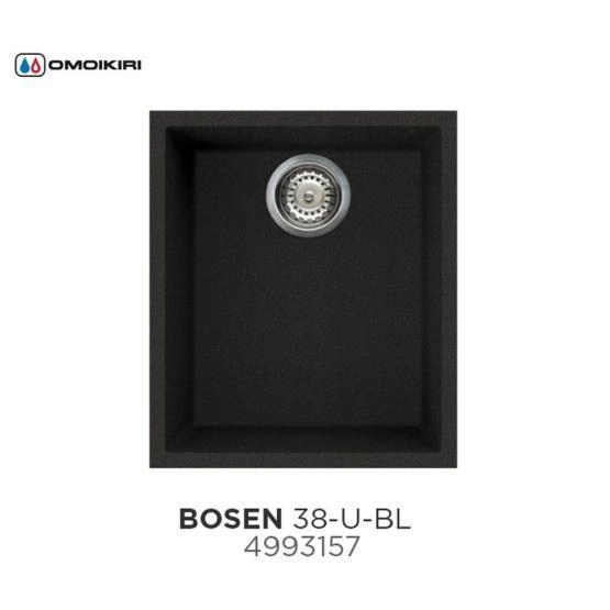 Кухонная мойка Omoikiri Bosen 38-U-BL 4993157, 380х440, черный