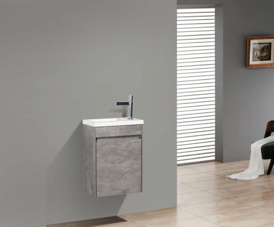 Тумба под раковину Belbagno PIETRA MINI Stucco Cemento Левостороннее подвесная PIETRA MINI-460-1A-SO-SCM-L