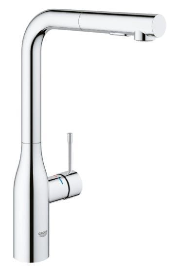 Смеситель Grohe Essence New 30270000 для кухни,выдвижной излив, L-излив