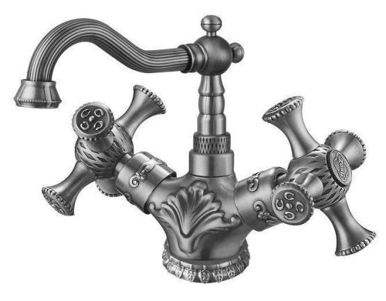 Смеситель для раковины ZORG Antic (A 7009U-SL) серебро