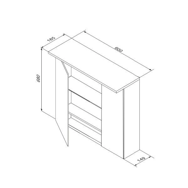 Зеркальный шкаф Am.Pm Spirit M70MCX0601WG 60 см с подсветкой,цвет белый глянец