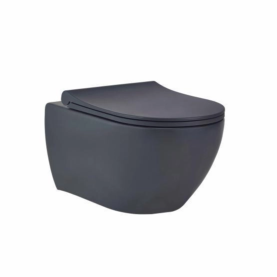 Унитаз beWash Bogen 88303680 подвесной безободковый с бидеткой черный сиденье микролифт