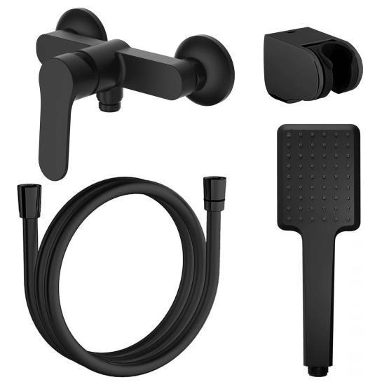 Смеситель для душа Azario ELVIS с ручным душем, черный (AZ-WWK338155PA)