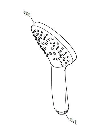 Ручной душ Am.Pm Gem F0290000 хром