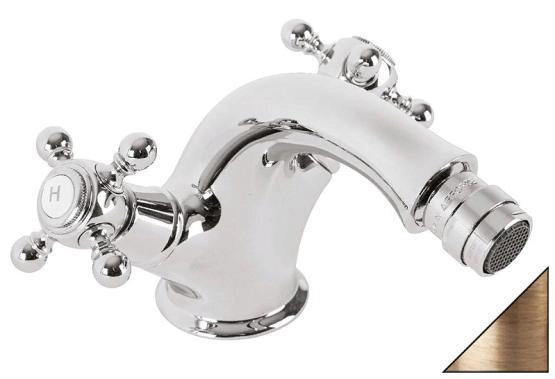 Смеситель CEZARES GOLF-BS1-02 для биде,бронза с донным клапаном