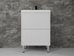 Тумба напольная Style Line Стокгольм 60, Classic 60, (2 ящ.) белый рифленый софт, PUSH