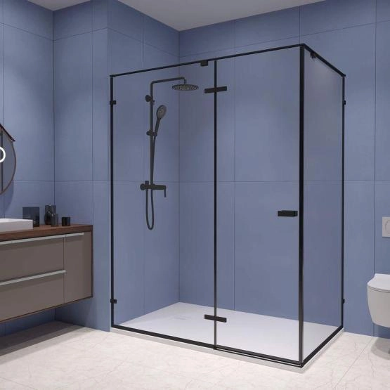 Душевой уголок RGW SV-040B Stilvoll 130x80 Черный матовый прозрачное