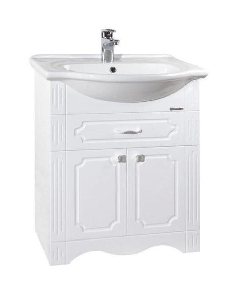 Тумба под раковину Bellezza Кантри-65 цвет белый напольная