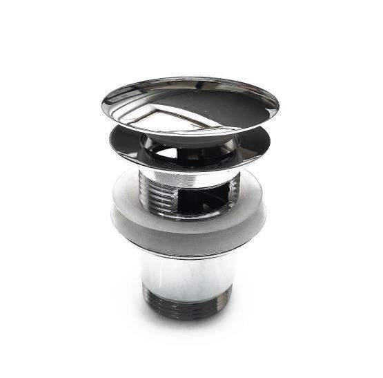 Донный клапан нажимной с переливом Potato P62, хром