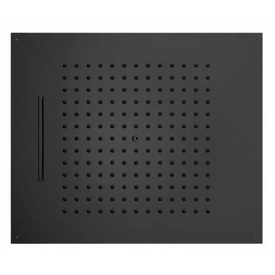 Верхний душ Bossini DREAM/2 570x470 H38925.073, 2 режима (дождь, каскад), цвет черный матовый