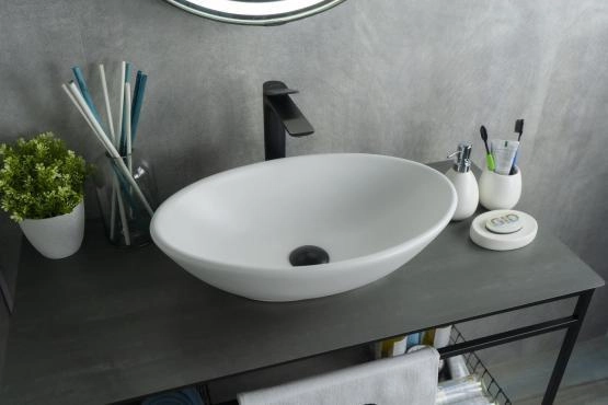 Раковина Gid Wm9021 52x32 на столешницу белая матовая
