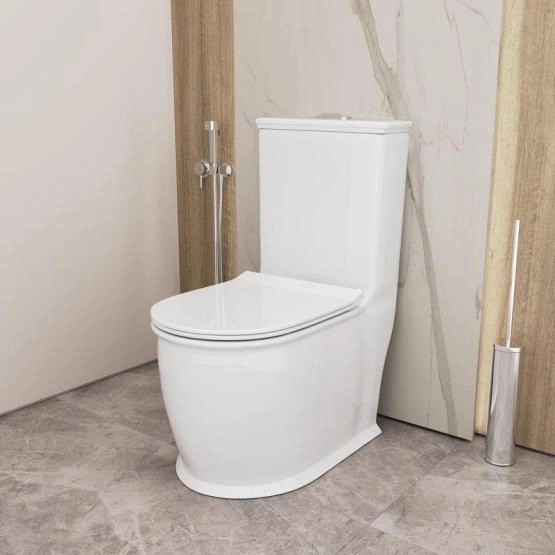 Унитаз Grossman GR-4492S Retro (670*350*825) МОНОБЛОК напольный Безободковый с тонкой крышкой