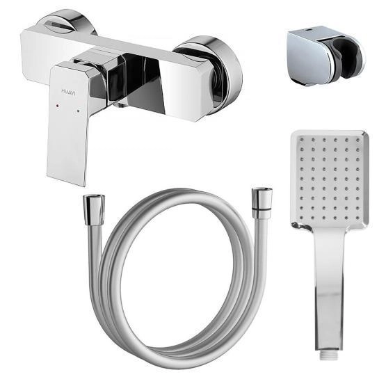 Смеситель для душа Azario HARDCORE с ручным душем, хром (AZ-VKM338277C)